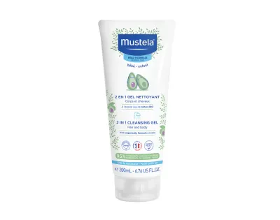 Mustela Gel Lavante Suave Com Abacate Orgânico 200ml: Limpeza suave e hidratante para a pele delicada do seu bebé, desde o nascimento, com ingredientes naturais e fórmula biodegradável para o cuidado diário da pele do seu bebé.