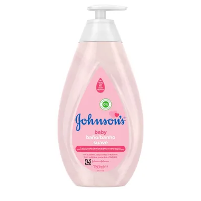 Johnson's Gel Baby Banho Suave 750ml – Limpeza Delicada para a Pele do Bebê