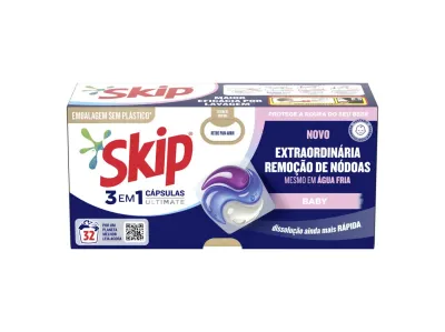 Skip Baby Detergente Cápsulas 32 doses para roupa de bebé