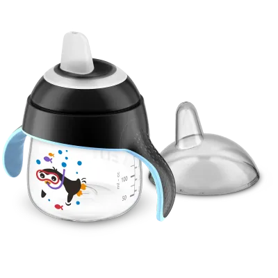 Copo Pinguim Avent 200ml com alças para bebês – Azul