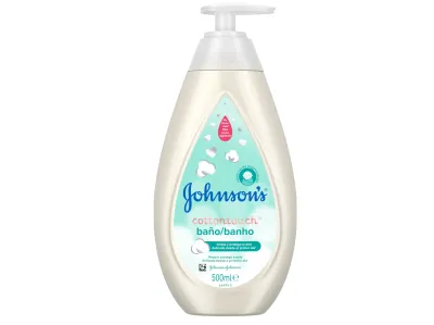 Johnson's Gel de Banho Cotton Touch 500ml – Suavidade para Recém-Nascidos