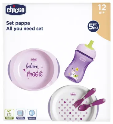Conjunto de alimentação Chicco para meninas a partir dos 12 meses