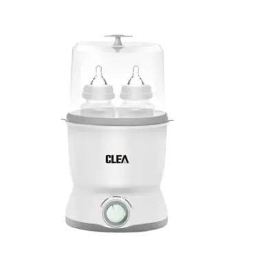 Aquecedor e esterilizador de biberões Clea duplo, 3 em 1, eficiente e portátil.