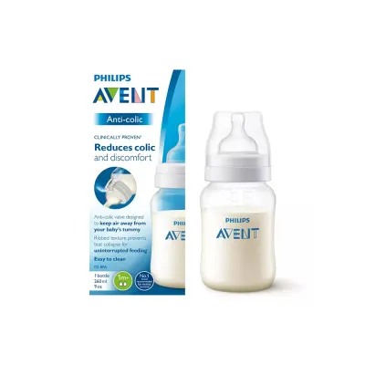 Avent | Biberão Anti-Cólica Plástico 260ml
