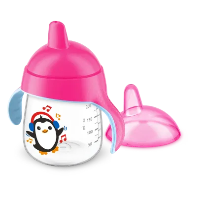 Copo Pinguim Philips Avent 260ml com alças de treino e bico rígido