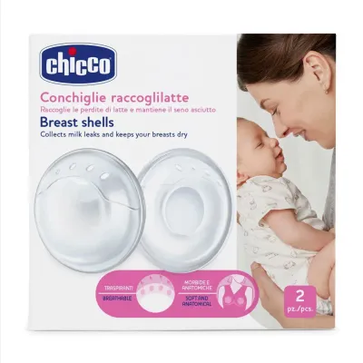 Conchas Coletoras de Leite Chicco - Pack 2 Unidades para Amamentação Confortável