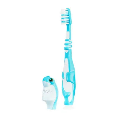 Escova de dentes Aquafresh Little Teeth, colorida e divertida, ideal para crianças de 3 a 5 anos.