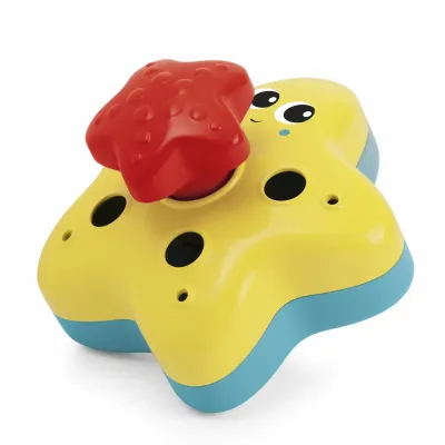 Estrela do Mar Gira Gira Chicco flutuando na água, com cores vibrantes e efeito giratório.