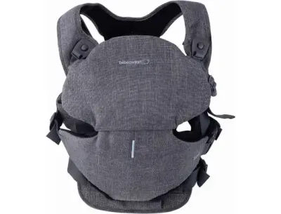 Marsúpio Bébé Confort Easia em Black Denim, conforto e praticidade para pais e bebês.