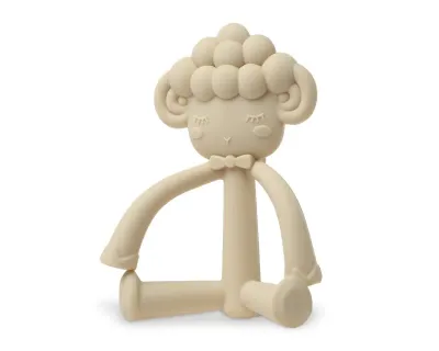 Mordedor em formato de ovelhinha da Kiokids, feito em silicone seguro para bebês.