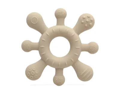 Mordedor em forma de estrela de silicone Kiokids para bebês a partir de 3 meses.