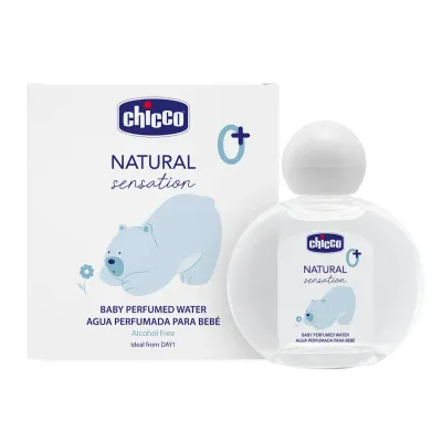 Frasco de Água Perfumada Chicco Natural Sensation 100ml para bebé.