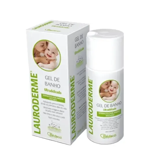 Gel de banho Lauroderme 250ml para limpeza suave da pele sensível