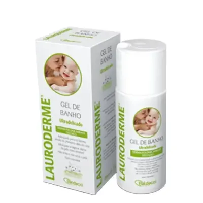 Gel de banho Lauroderme 250ml para limpeza suave da pele sensível