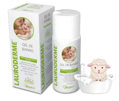 Gel de banho Lauroderme 250ml para limpeza suave da pele sensível