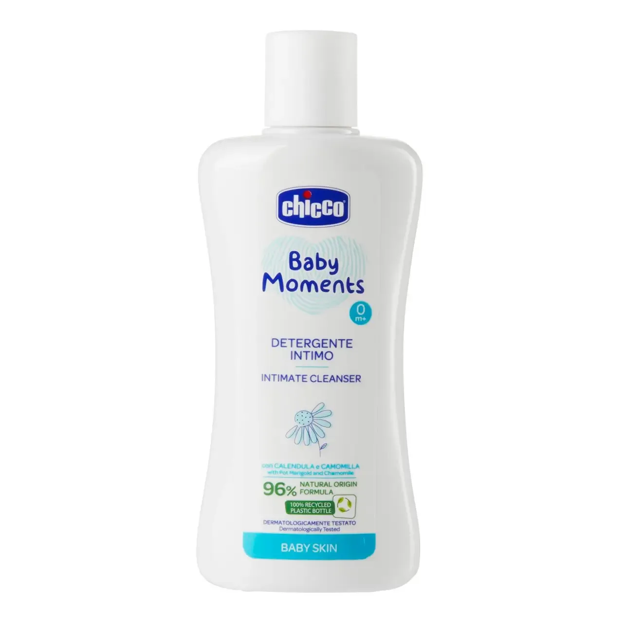 Detergente íntimo Chicco Baby Moments para higiene suave da pele sensível infantil