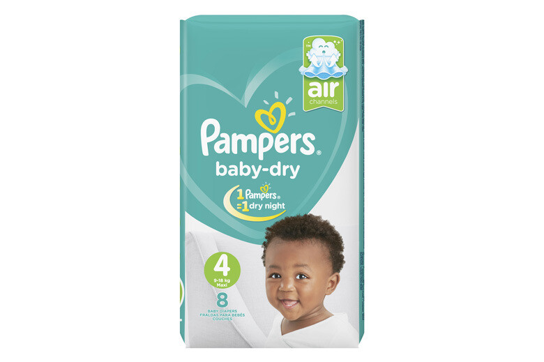 Pampers | Fraldas Baby-Dry T-4  Maxi (9-18Kg) 8 uds