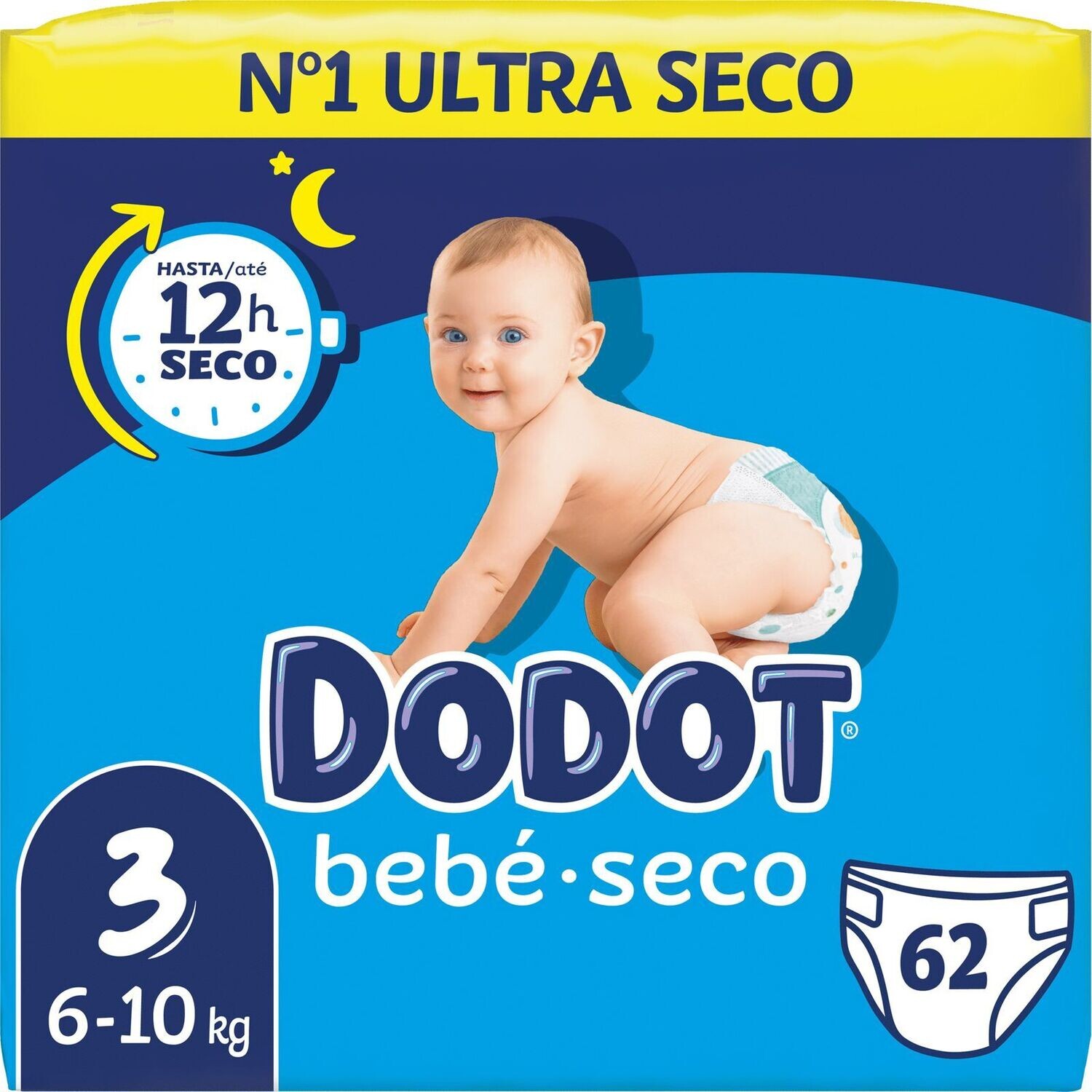 Dodot Bebé Seco: Noites tranquilas e pele protegida.