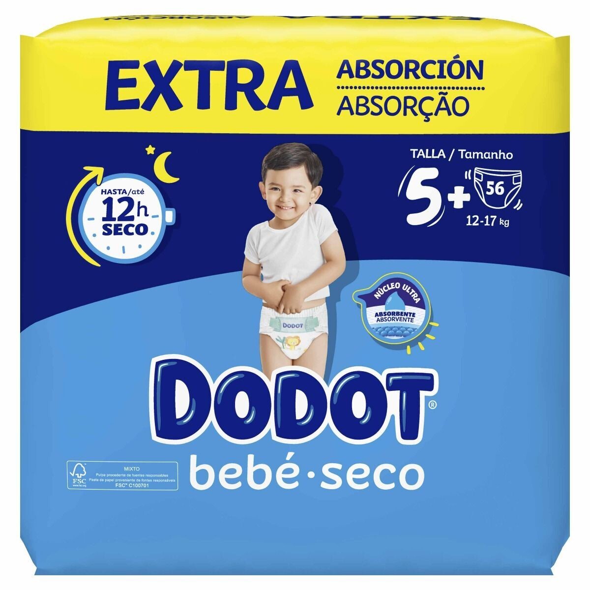 Dodot Bebé Seco Extra: Noites tranquilas e pele protegida.