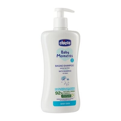 Chicco |  Gel de Banho Corpo e Cabelo Baby Moments - 500ml