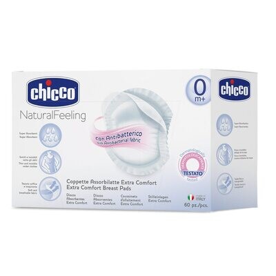 Chicco | Discos Absorventes Antibacterianos NaturalFeeling x60