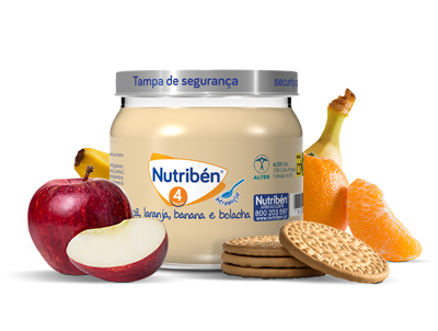 Nutriben | Boião Maçã, Laranja, Banana e Bolacha 120 g