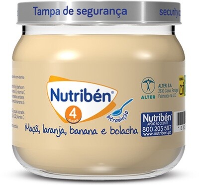 Nutriben | Boião Maçã, Laranja, Banana e Bolacha 120 g