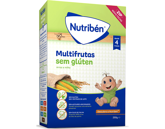 Nutriben | Multifruitas sem Gluten Arroz e Milho 250g