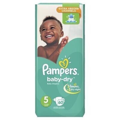 Pampers | Fraldas Baby-Dry T-5  Junior (11-25Kg) 48 uds