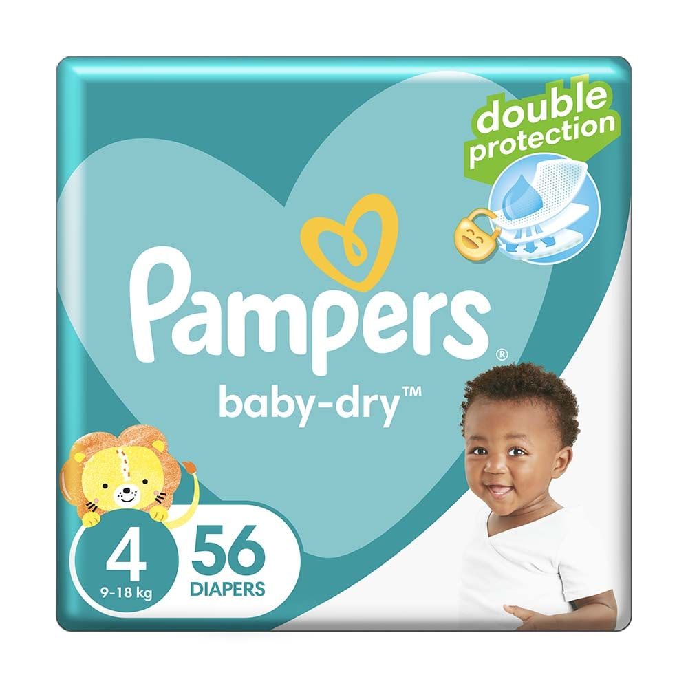 Pampers | Fraldas Baby-Dry T-4  Maxi (9-18Kg) 56U