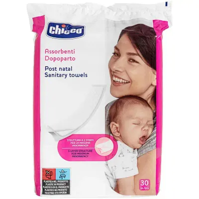 Chicco Toalhas Sanitárias Pós-Parto - 30 Unidades