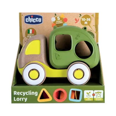Chicco | Camião de Reciclagem ECO+ Camião de Reciclagem Chicco ECO+ com peças de encaixe e plástico reciclado