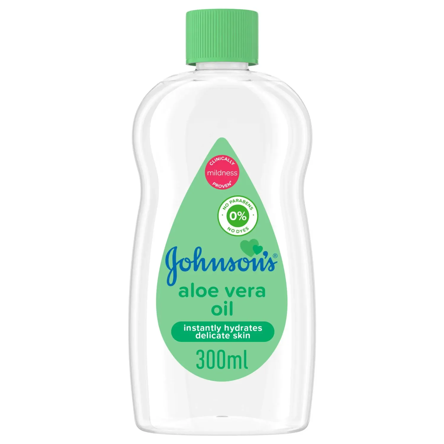 Frasco de Johnson's Óleo de Bebê com Aloé Vera – hidratação intensa para toda a família