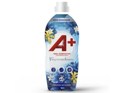 Frasco do A+ Amaciador Concentrado Frescura das Flores – 62 doses de frescura e suavidade
