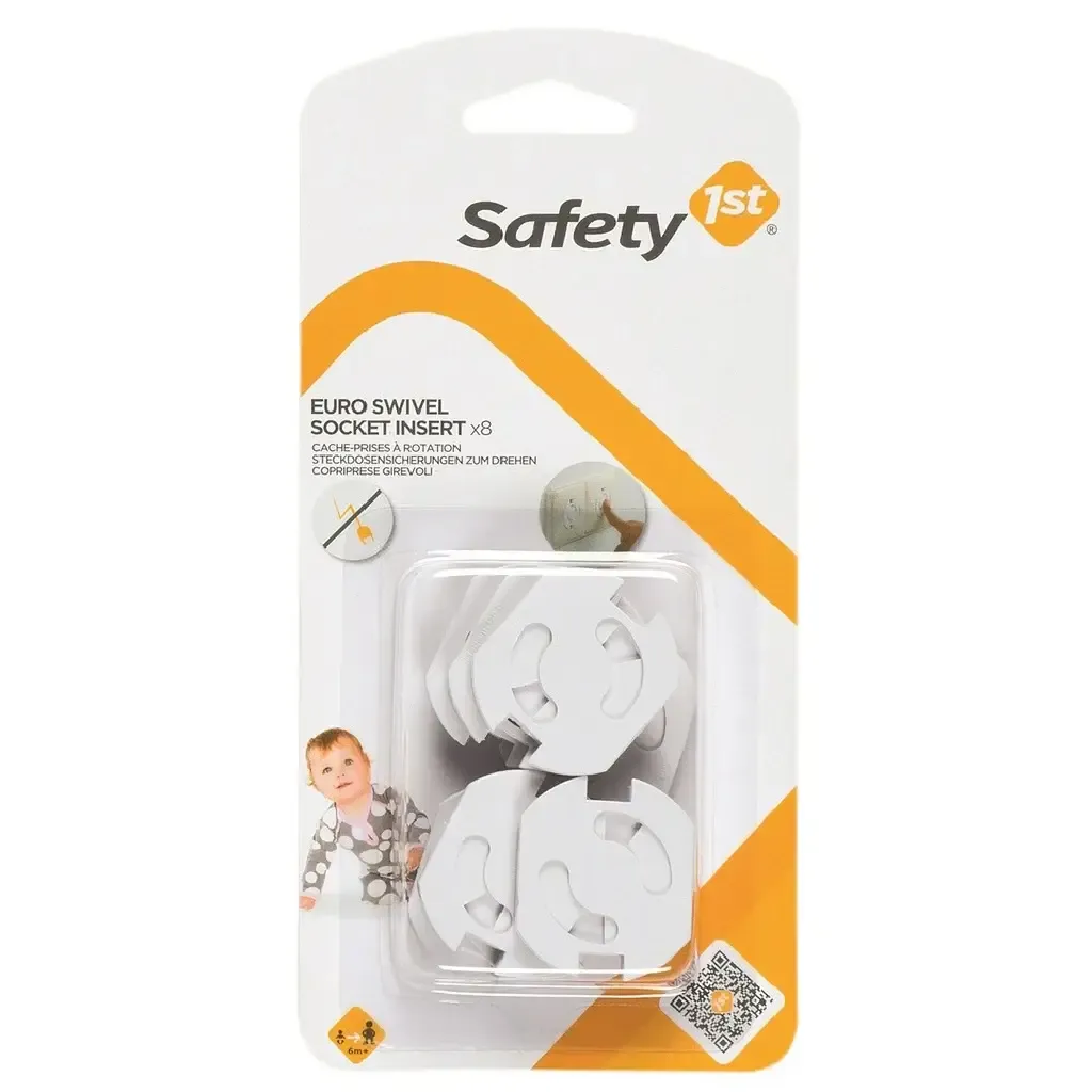 Safety 1st | Protetores de Tomadas de Rotação 8 un. Protetores de Tomadas Safety 1st com sistema de rotação (8 unidades)