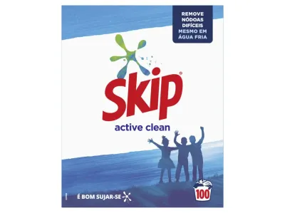 Skip Active Clean Detergente em Pó 100D para máquina de roupa