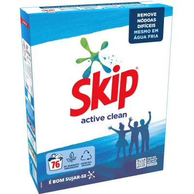 Skip Active Clean Detergente em Pó 76D para máquina de roupa