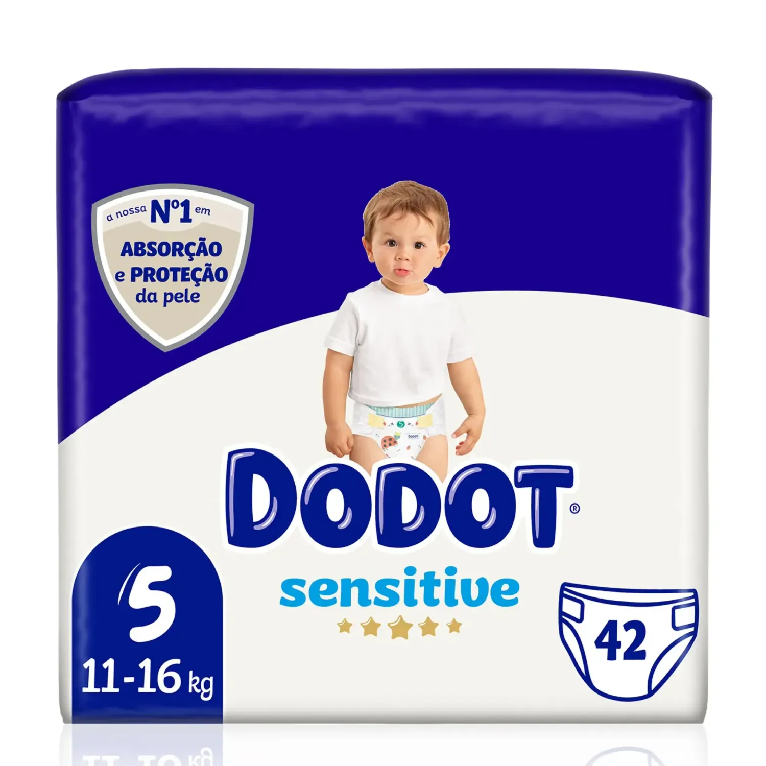 Fralda Dodot Sensitive para bebé com proteção suave da pele sensível