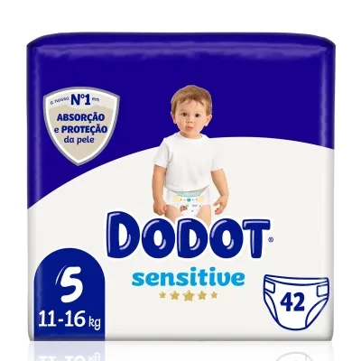 Fralda Dodot Sensitive para bebé com proteção suave da pele sensível