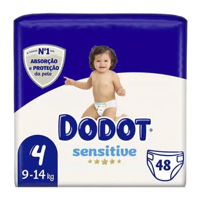 Fralda Dodot Sensitive para bebé com proteção suave da pele sensível