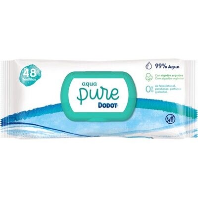 Dodot Aqua Pure Toalhinhas 48 Unidades: Limpeza delicada com 99% de água para o seu bebê. 