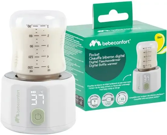 Aquecedor de Biberões Digital Pocket Bébé Confort portátil e recarregável