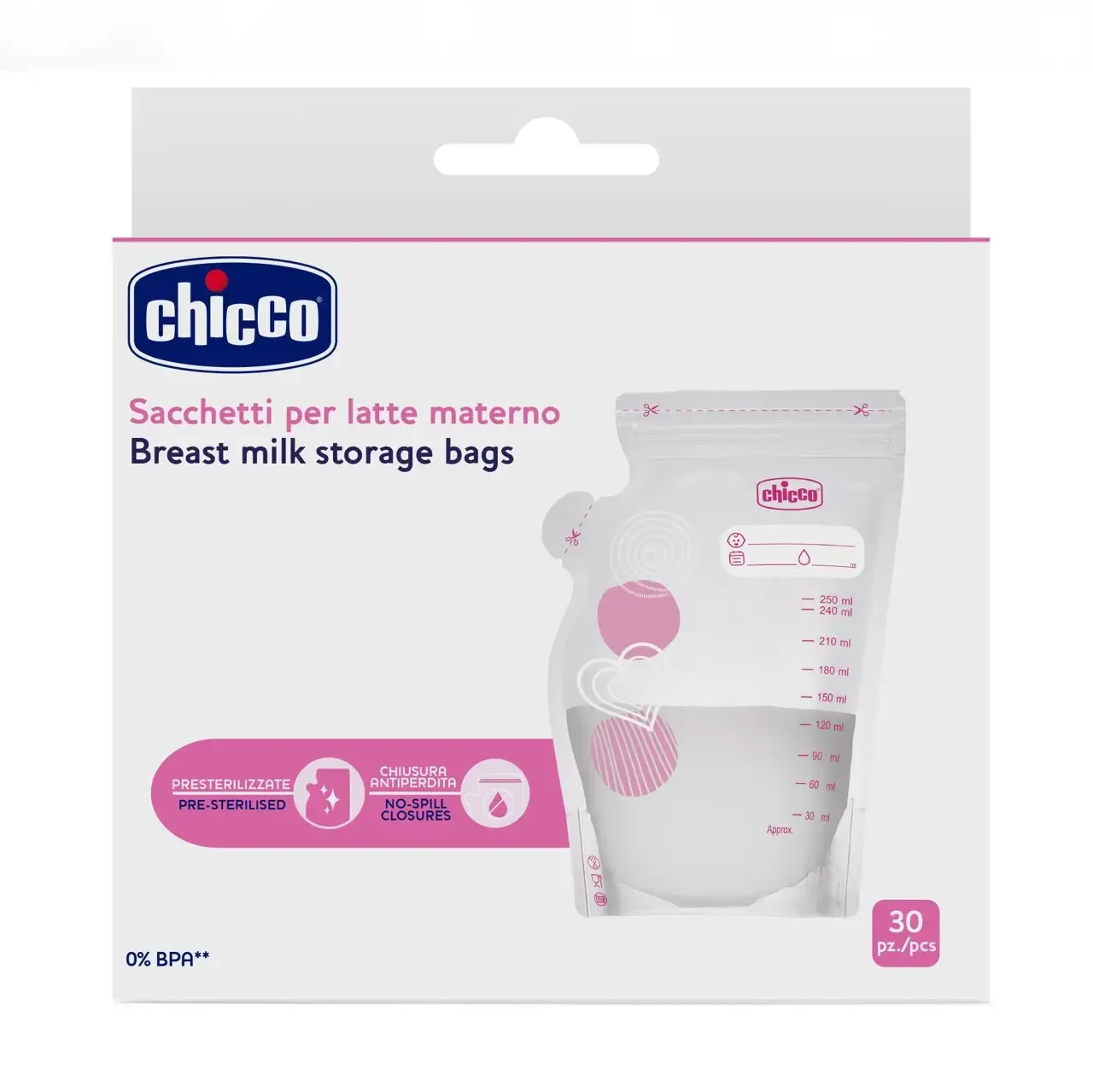 Chicco Sacos de Conservar Leite Materno 30 unidades