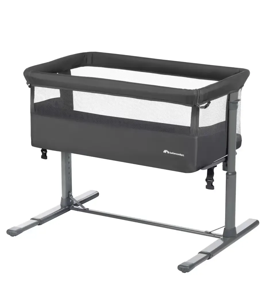 Berço de Cabeceira Bébé Confort Zina Mineral Graphite com malha respirável