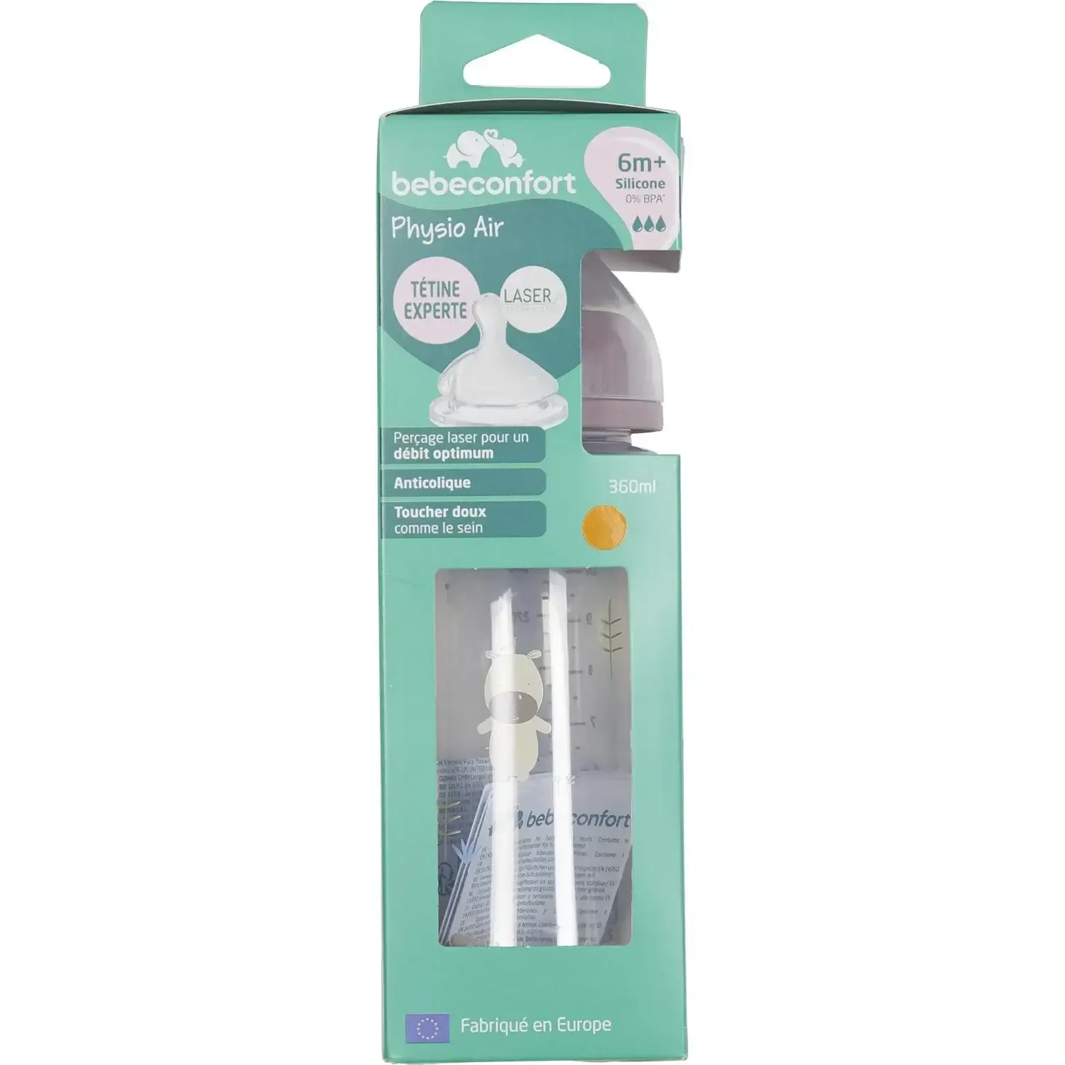 Bébé Confort | Biberão Physio Air Lavanda 360ml Biberão Bébé Confort Physio Air Lavanda 360ml com tetina fluxo 3.0