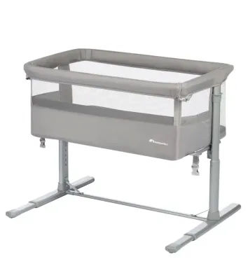 Bébé Confort | Berço de Cabeceira Zina Mineral Gray Berço de Cabeceira Bébé Confort Zina Mineral Gray com malha respirável
