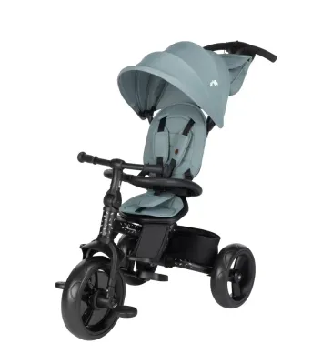 Bébé Confort | Triciclo 2em1 Windy Mineral Blue Triciclo evolutivo Bébé Confort Windy em modo passeio com capota estendida e haste parental, ideal para crianças dos 10 meses