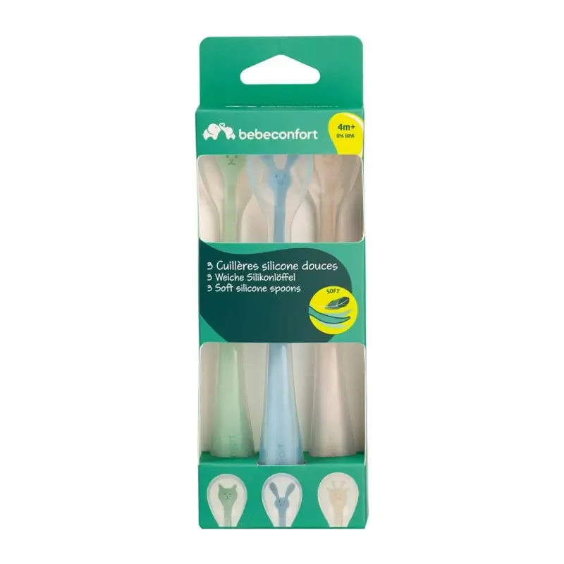 Conjunto de colheres de silicone Bébé Confort para bebé