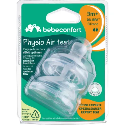 Tetina de silicone Bébé Confort Physio Flow M 3M+