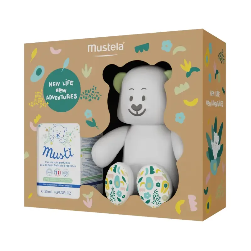 Mustela Musti Água Perfumada 50ml com peluche ursinho